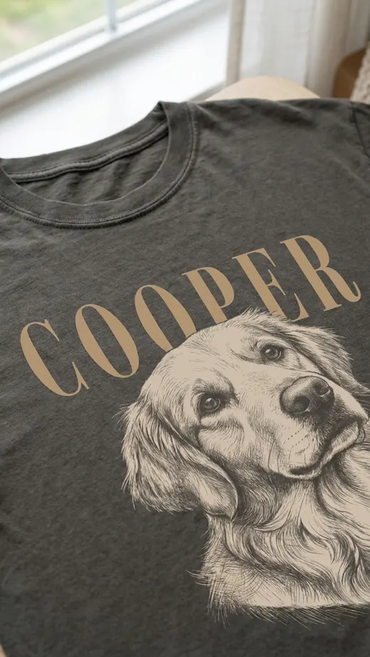 Ad scene: close-up of the Cooper print