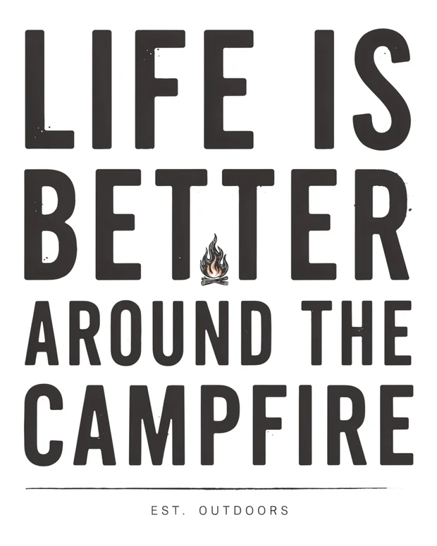 Camping t-shirt design idea 1 for print on demand