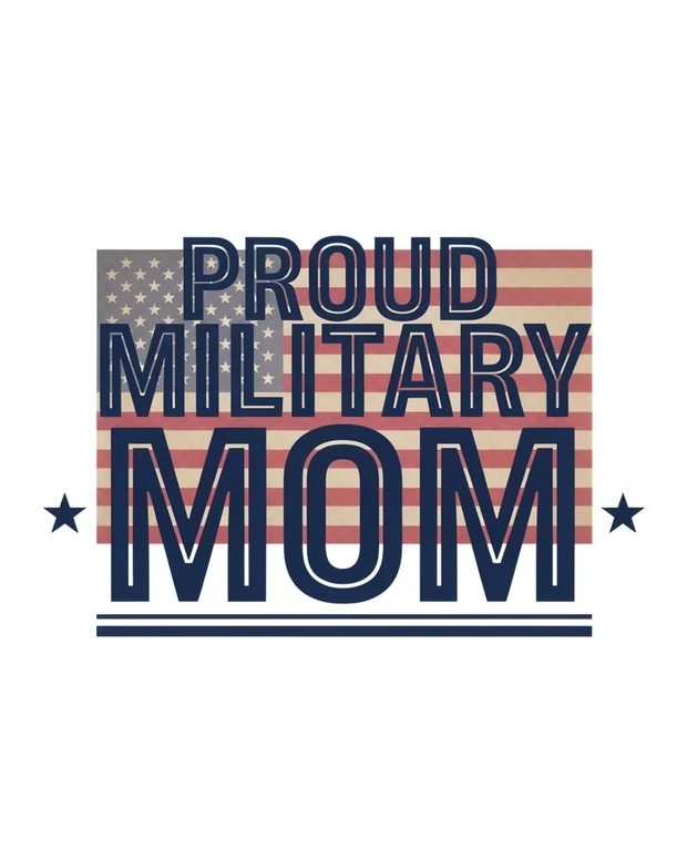 Military Mom t-shirt design idea 1 for print on demand
